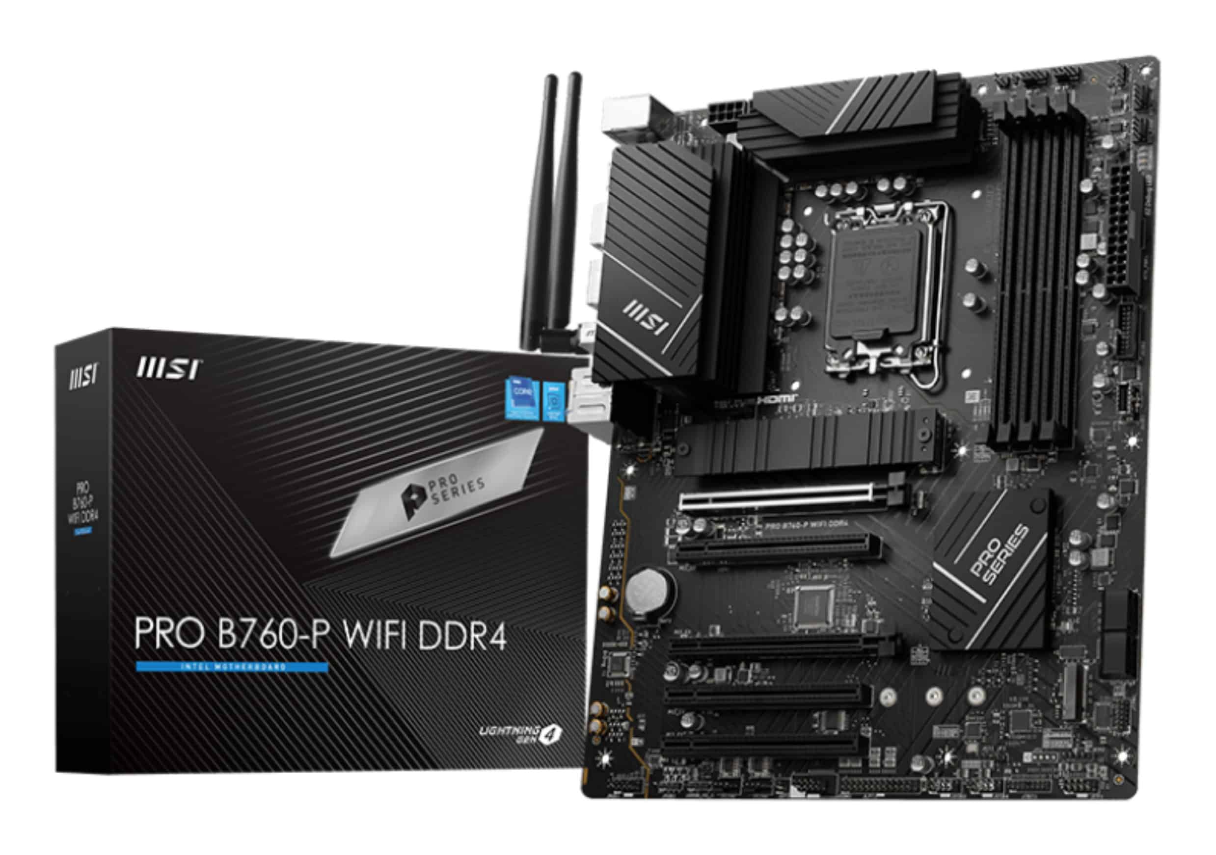 MSI PRO B760-P WIFI DDR4 moederbord LGA 1700 ATX (7D98-001R) thumbnail