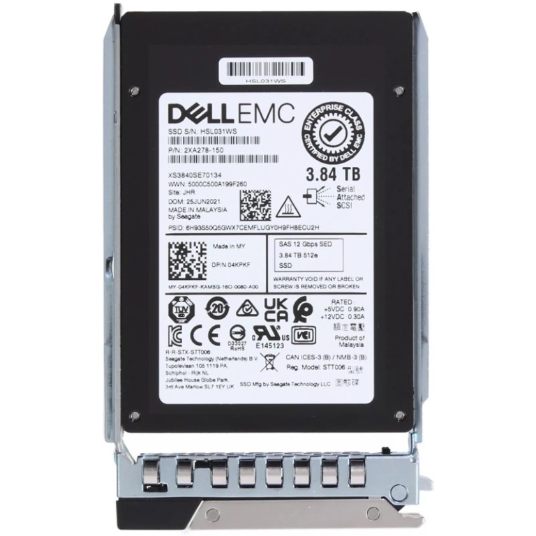 Dell 3.84TB 2.5 12G SAS SED RI (4KPKF-RFB) thumbnail