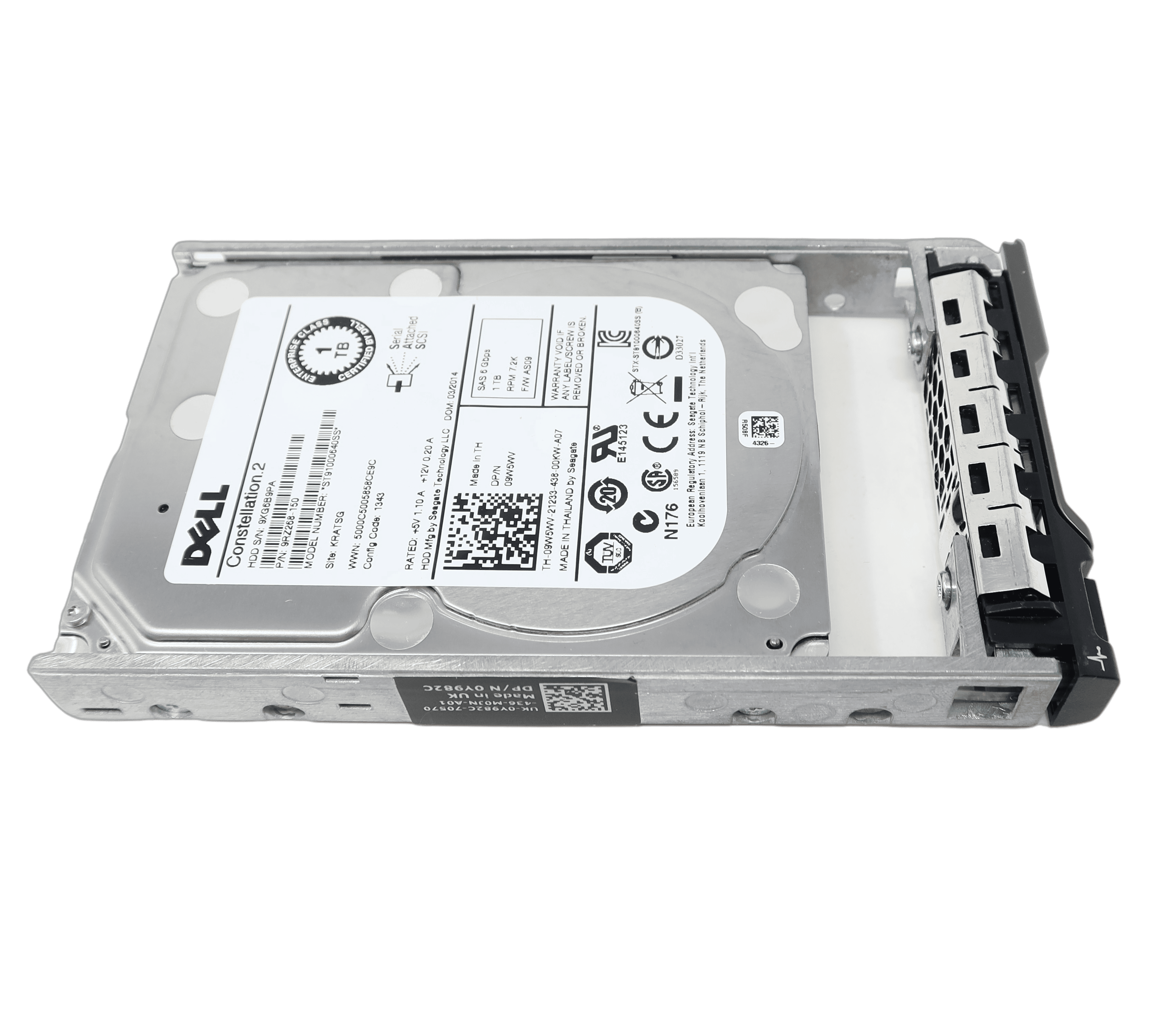 Dell 1TB 7.2K 6Gbps 2.5 SAS (9W5WW-RFB) thumbnail