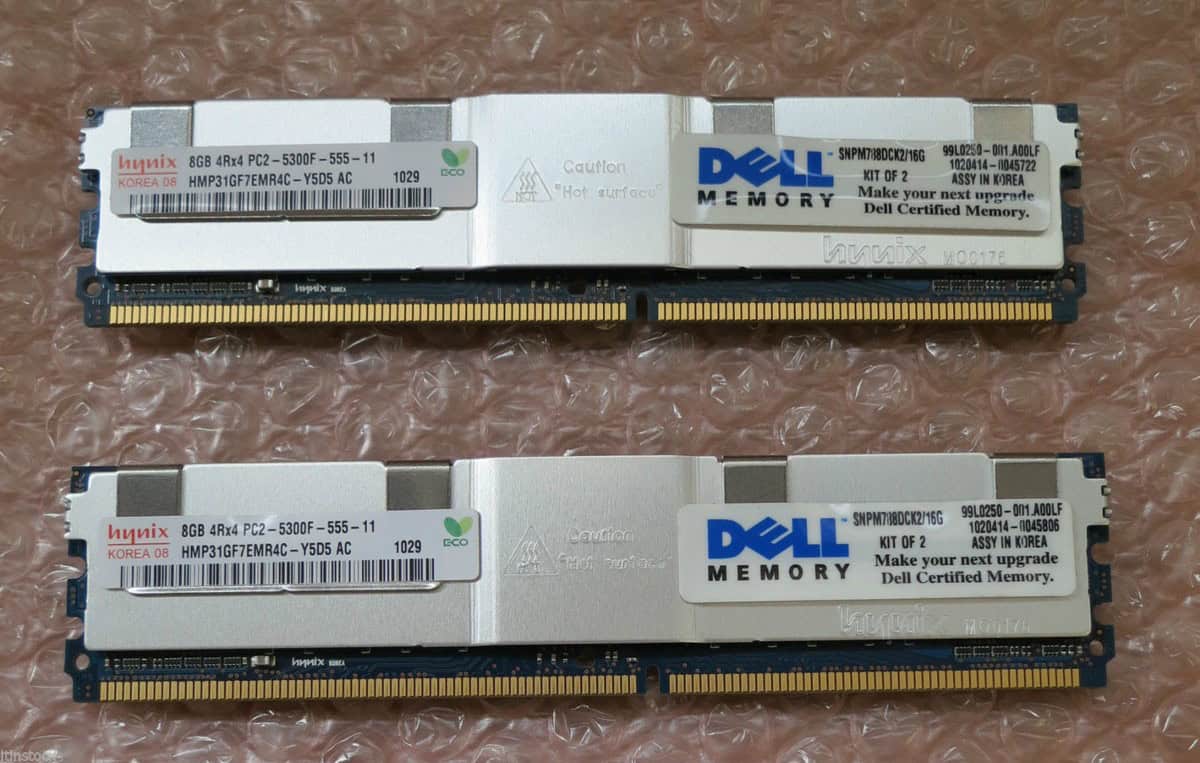 Dell 16GB 4Rx4 (2x8GB) DDR2-667MHz (A6991817-RFB) thumbnail