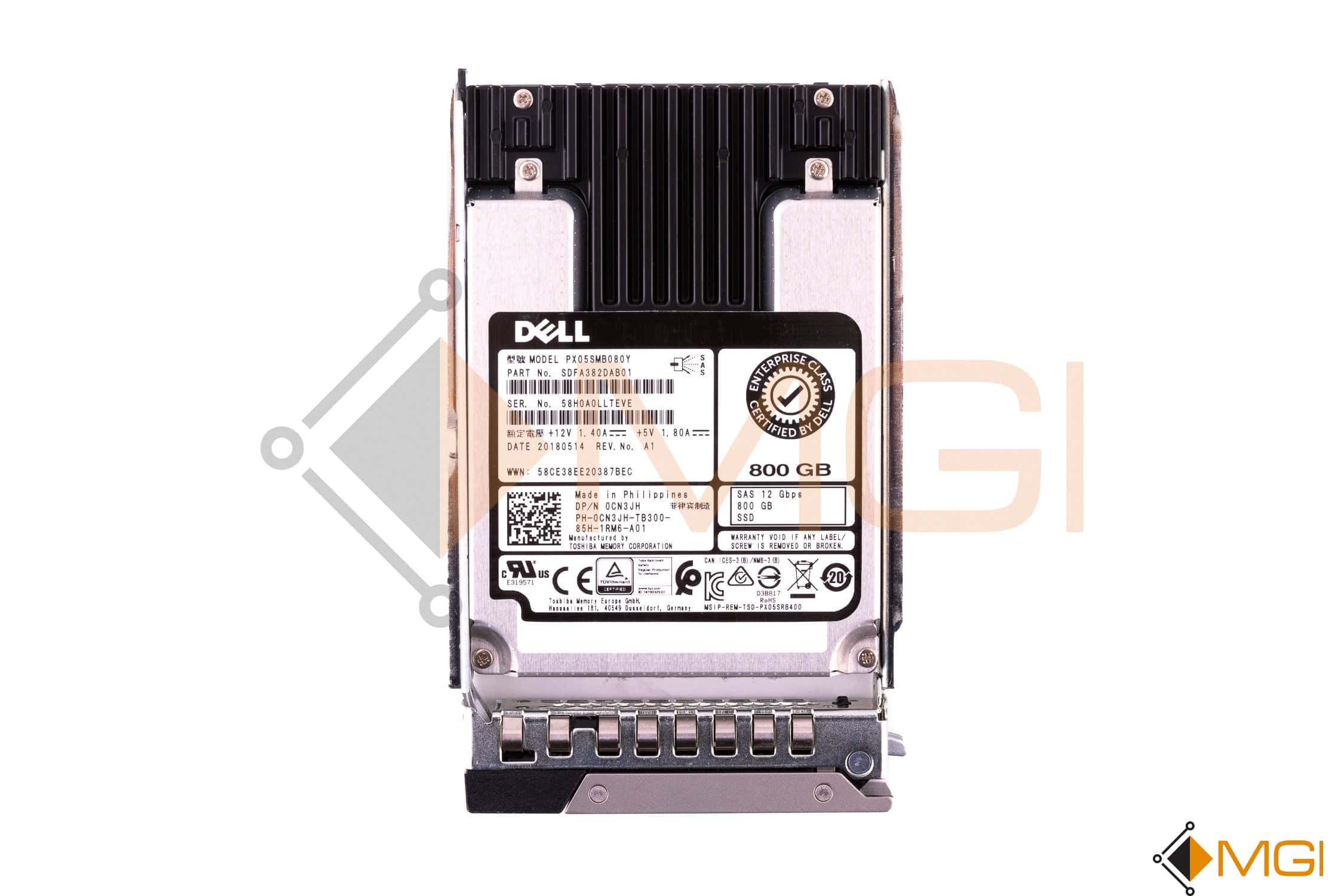 Dell 800GB 12G 2.5INCH MLC WI SAS (CN3JH-RFB) thumbnail