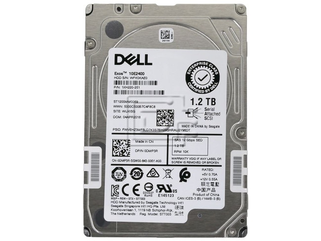 Dell 1.2TB 10K 2.5 SAS 12G SED (DMP3R-RFB) thumbnail