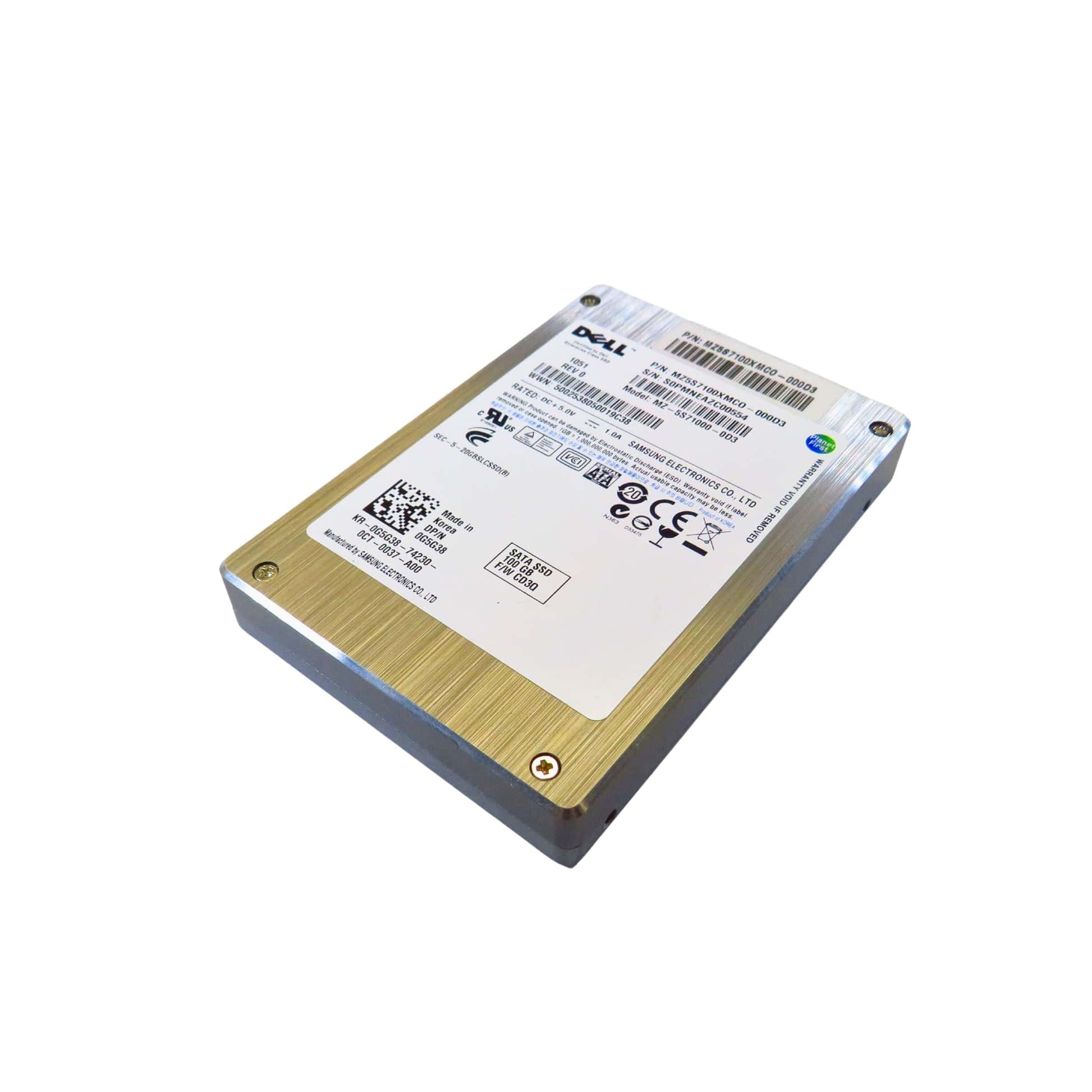 Dell 100GB 3G 2.5INCH SATA SSD (G5G38-RFB) thumbnail