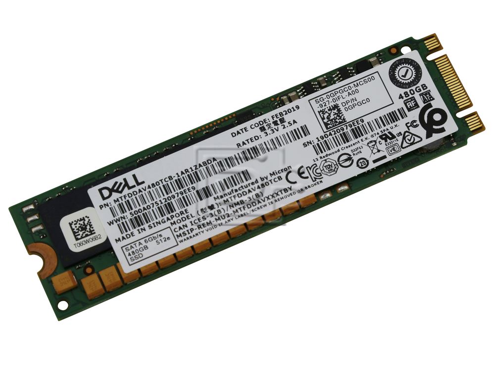 Dell 480GB SSD SATA M.2 for BOSS (GPGC0-RFB) thumbnail