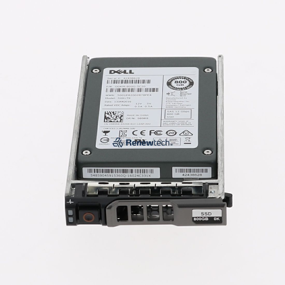 Dell SSDR 800G 2E S12 2.5 MU SMS EC (HF06W-RFB) thumbnail