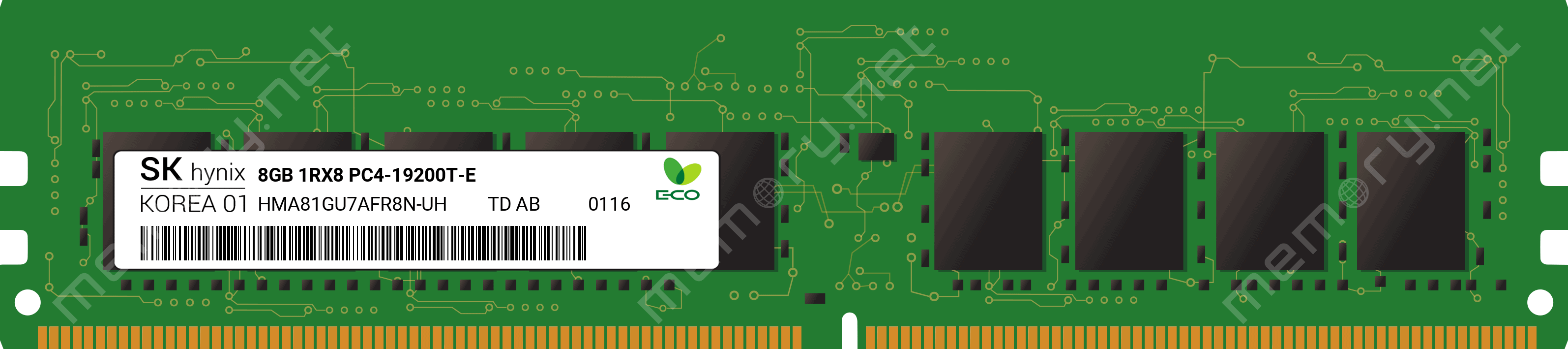 Dell 8GB 1Rx8 PC4-19200U (HMA81GU7AFR8N-UH-RFB) thumbnail