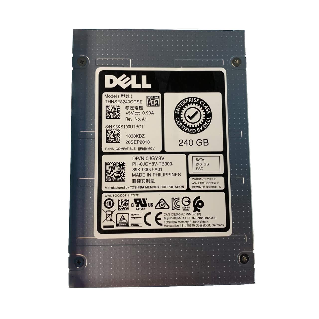 Dell SSD, 240GB, 2.5, RI (Boot), (JGY8V-RFB) thumbnail