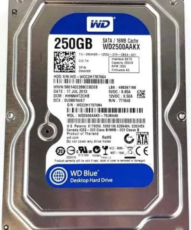 Dell HD 250G S3 7.2K WD XL500A (M4HXR-RFB) thumbnail