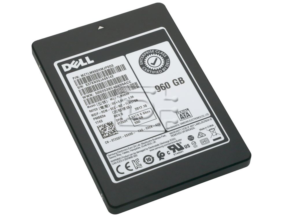 Dell Samsung 960GB SATA SSD Disk (MZ7LM960HMJP-RFB) thumbnail