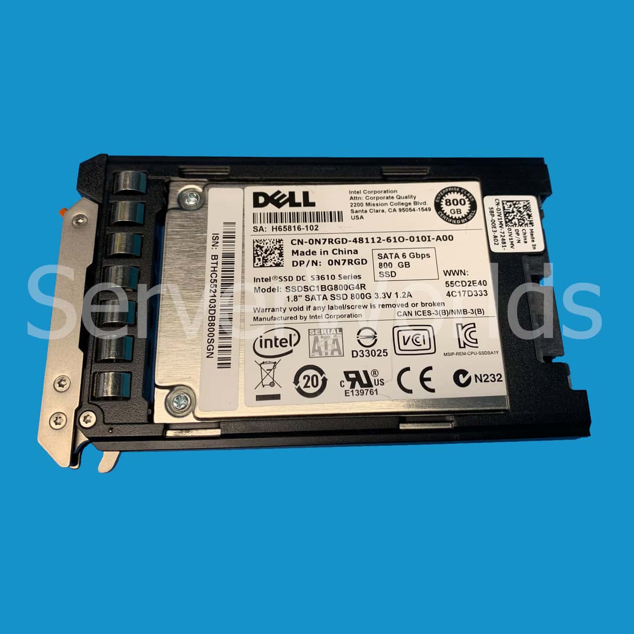 Dell SSDR 800G SATA6G 1.8 MU I-HV (N7RGD-RFB) thumbnail
