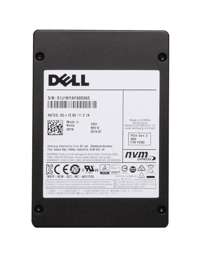 Dell SSDR 2TB NVME PCIE 2.5 P3600 (P98F6-RFB) thumbnail