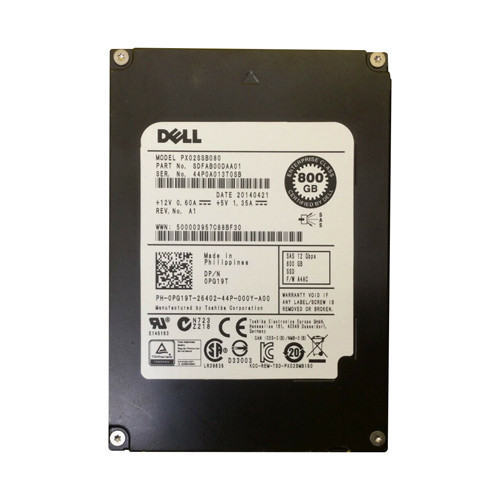 Dell 800GB SSD 2.5 SAS 12G MLC (PG19T-RFB) thumbnail