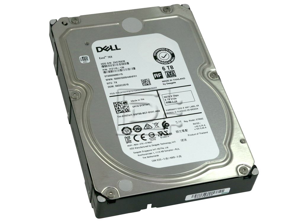 Dell Seagate 6TB 7.2k 12Gbps 3.5 (ST6000NM0205-RFB) thumbnail