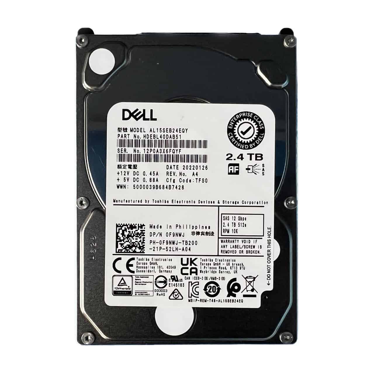 Dell Service Kit SSD, 2TB, PCIe, (W9V40-RFB) thumbnail