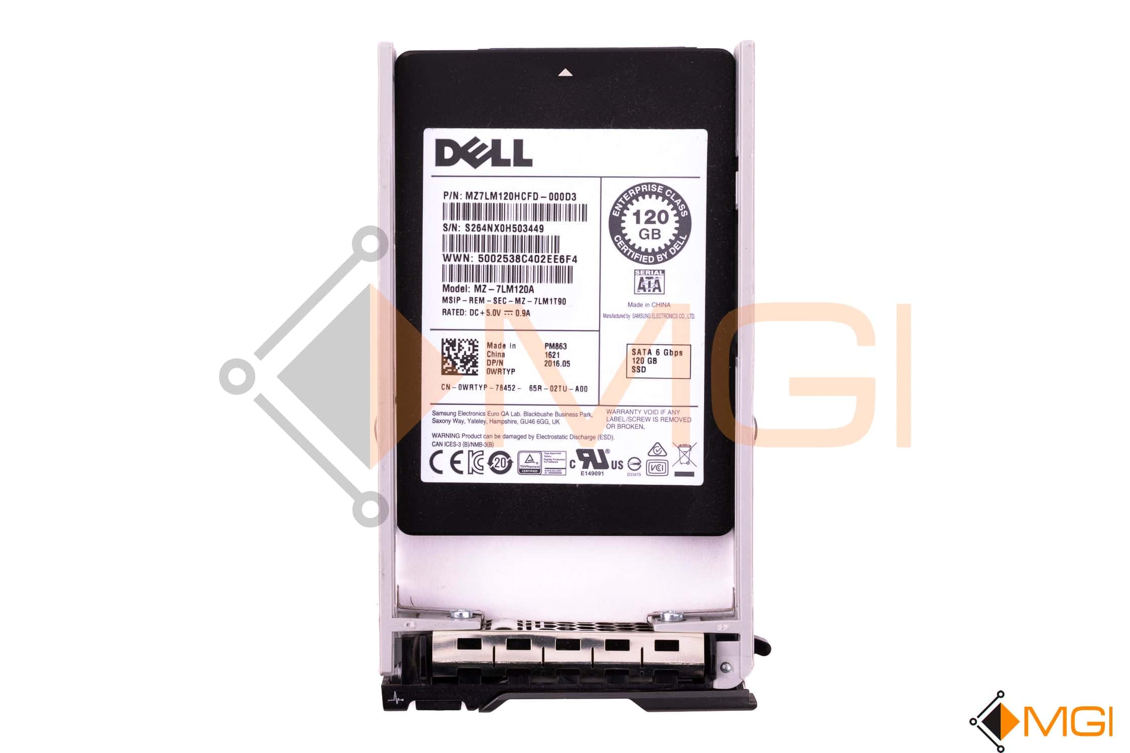 Dell SSDR 120G SATA 2.5 BT PM863 (WRTYP-RFB) thumbnail