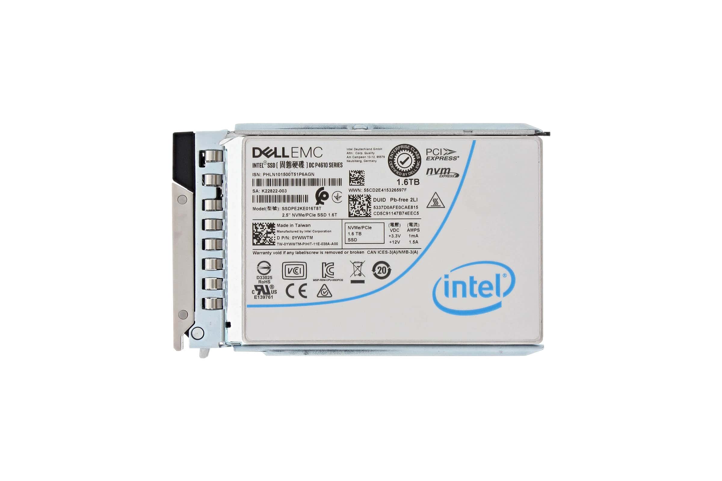 Dell 1.6TB SSD 2.5 NVMe PCI-e Gen3 (YWWTM-RFB) thumbnail