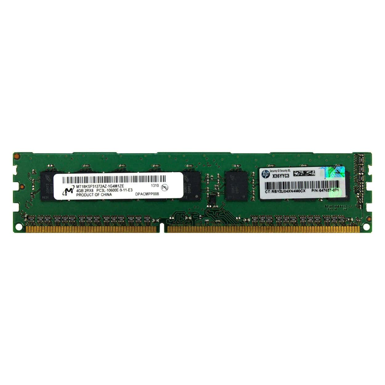 HP 4GB (1x4GB) Dual Rank x8 (647657-071-RFB) thumbnail