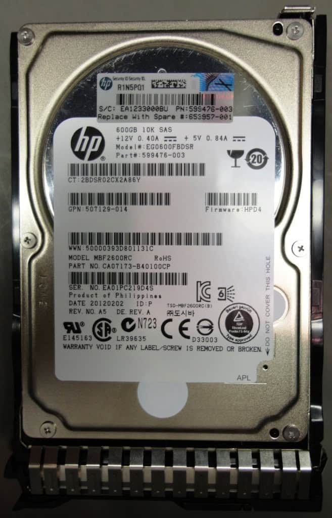 HP 72GB 6G SAS 15K 2.5IN SC (653949-001-RFB) thumbnail
