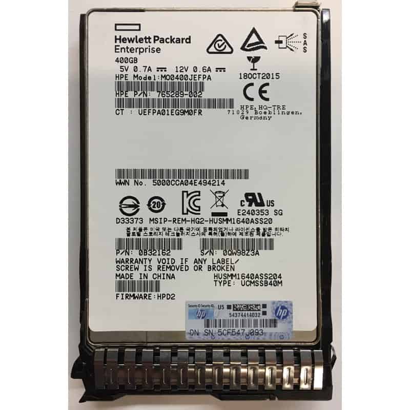 HPE 400GB solid state drive (765289-002-RFB) thumbnail