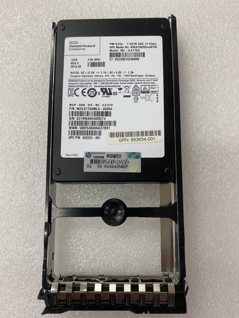 HP DRV 7.68TB SSD SAS SFF XCSM (863459-001-RFB) thumbnail