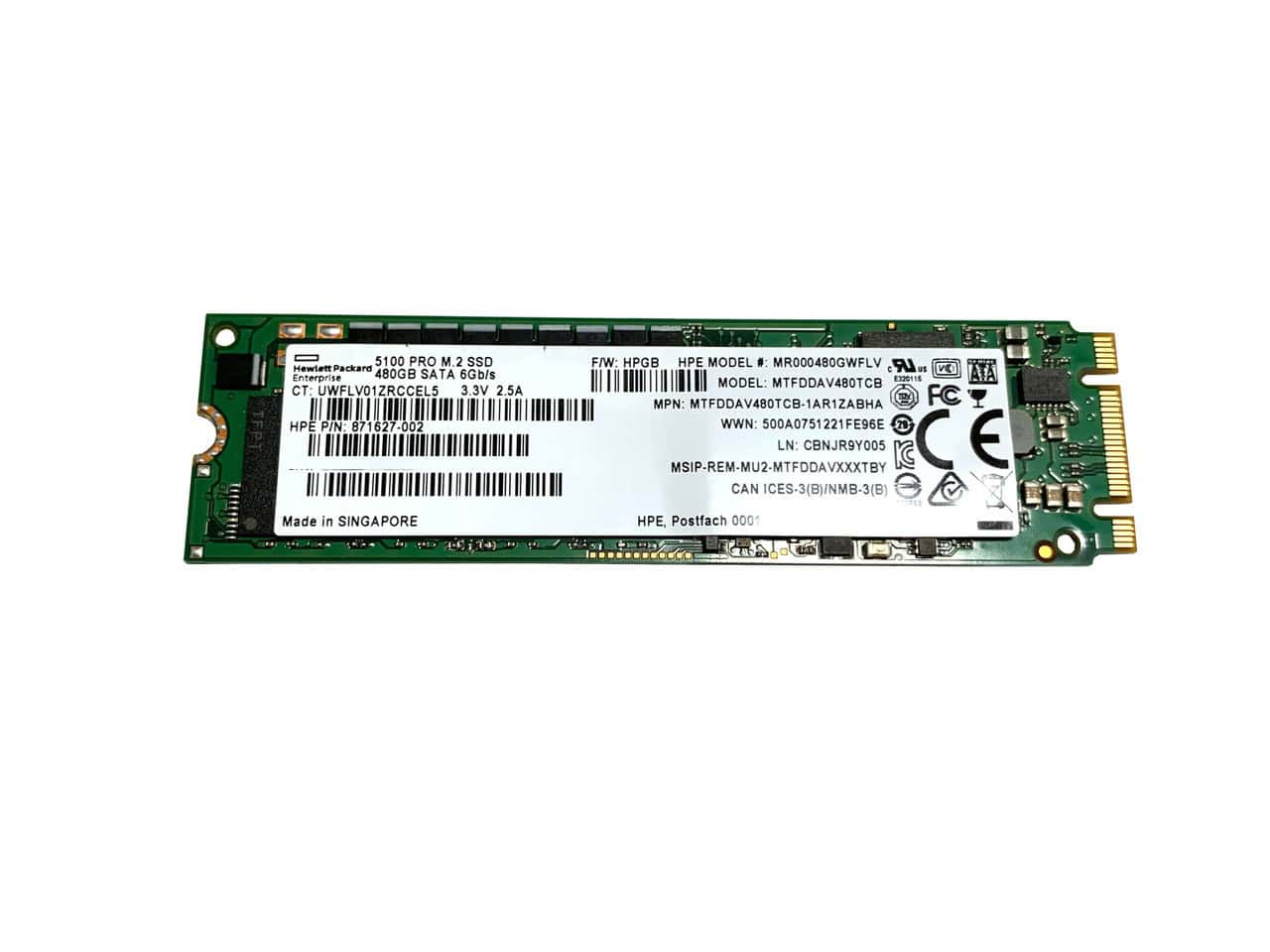 HP SSD 480GB 6G SATA 2.5 SC MU (875470-B21-RFB) thumbnail