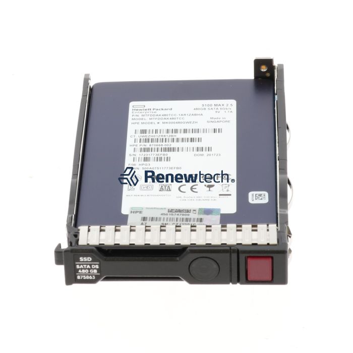 HP 480GB SATA 6G SFF SC DS SSD (875863-001-RFB) thumbnail