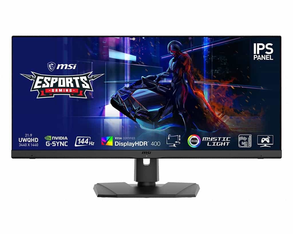 MSI Optix MPG341QR 86,4 cm (34) 3440 x 1440 Pixels UltraWide Quad HD LCD Zwart (OPTIX MPG341QR) thumbnail