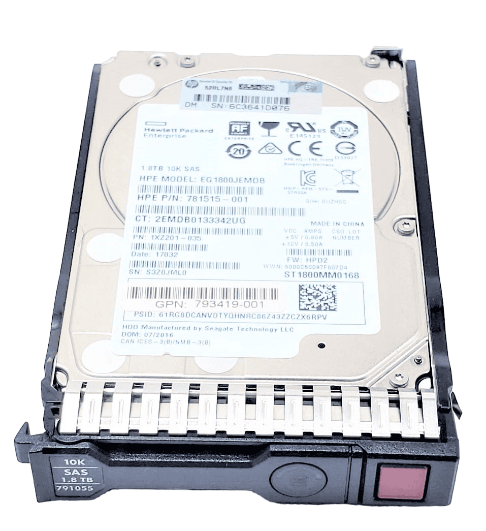 HPE 1.8TB SAS 12G ENTERPRISE (EG001800JWFVC-RFB) thumbnail