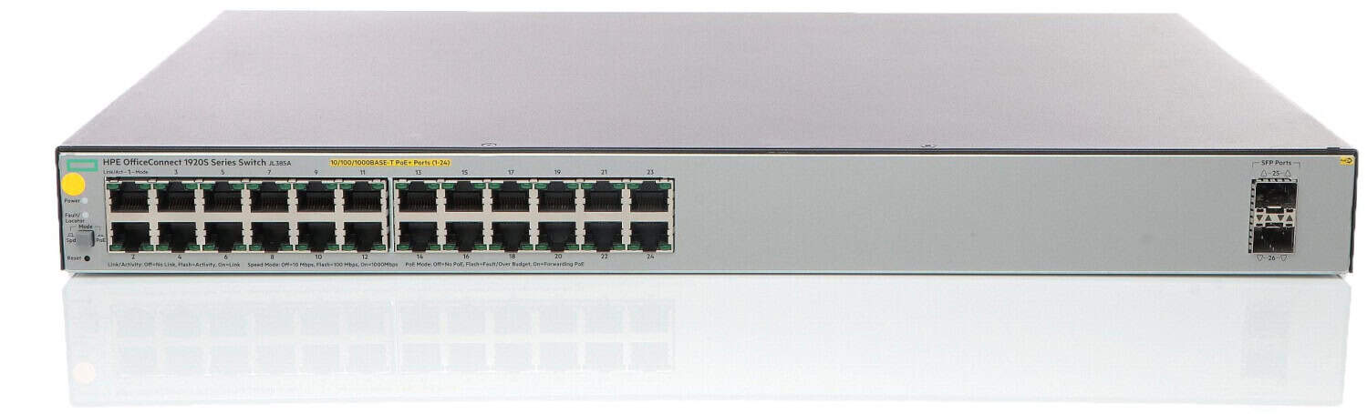 HP 1920S 24G 2SFP POE+370Wch (JL385A-RFB) thumbnail