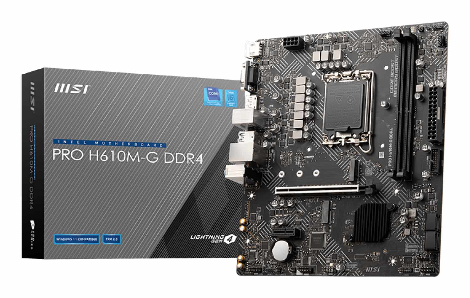 MSI PRO H610M-G DDR4 moederbord Intel H610 LGA 1700 micro ATX (PRO H610M-G DDR4) thumbnail