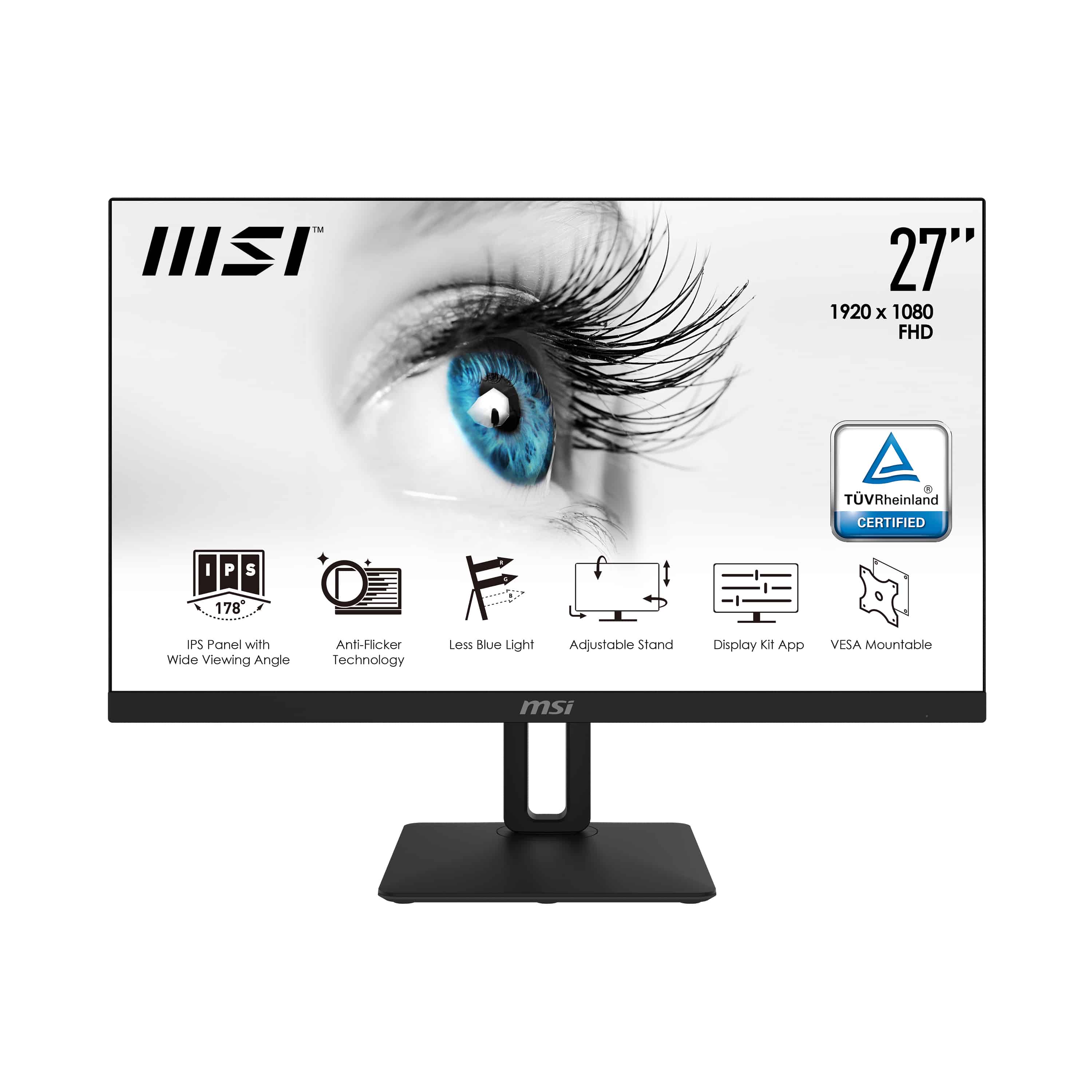 MSI Pro MP271P 68,6 cm (27) 1920 x 1080 Pixels Full HD LED Zwart (PRO MP271P) thumbnail