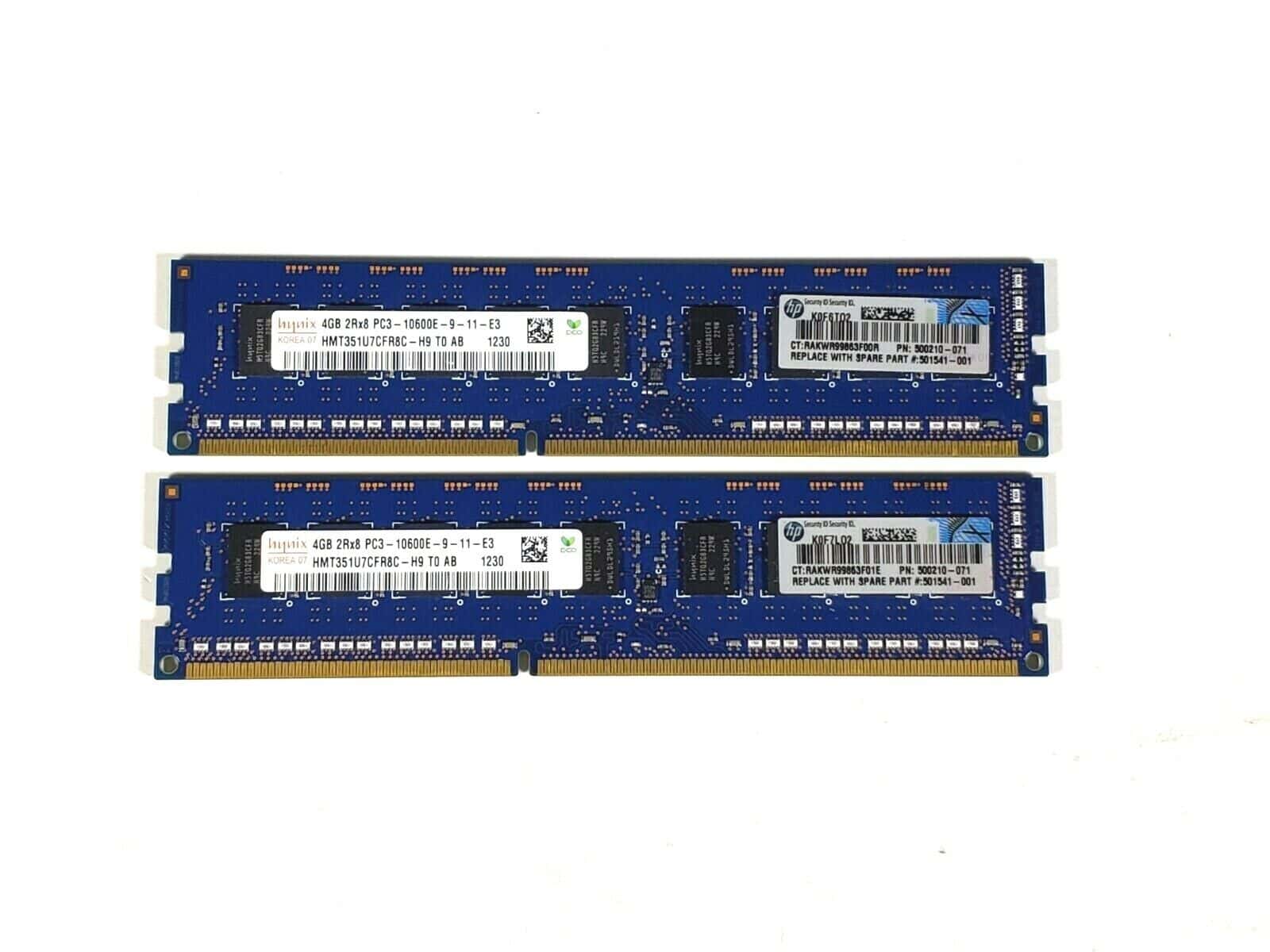 HP DL320E 4GB PC3-10600E 2RX8 (RP001227393) thumbnail