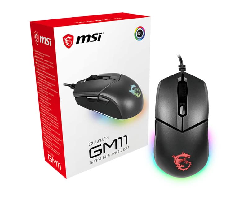 MSI Clutch GM11 muis Linkshandig USB Type-A Optisch 5000 DPI (S12-0401650-CLA) thumbnail