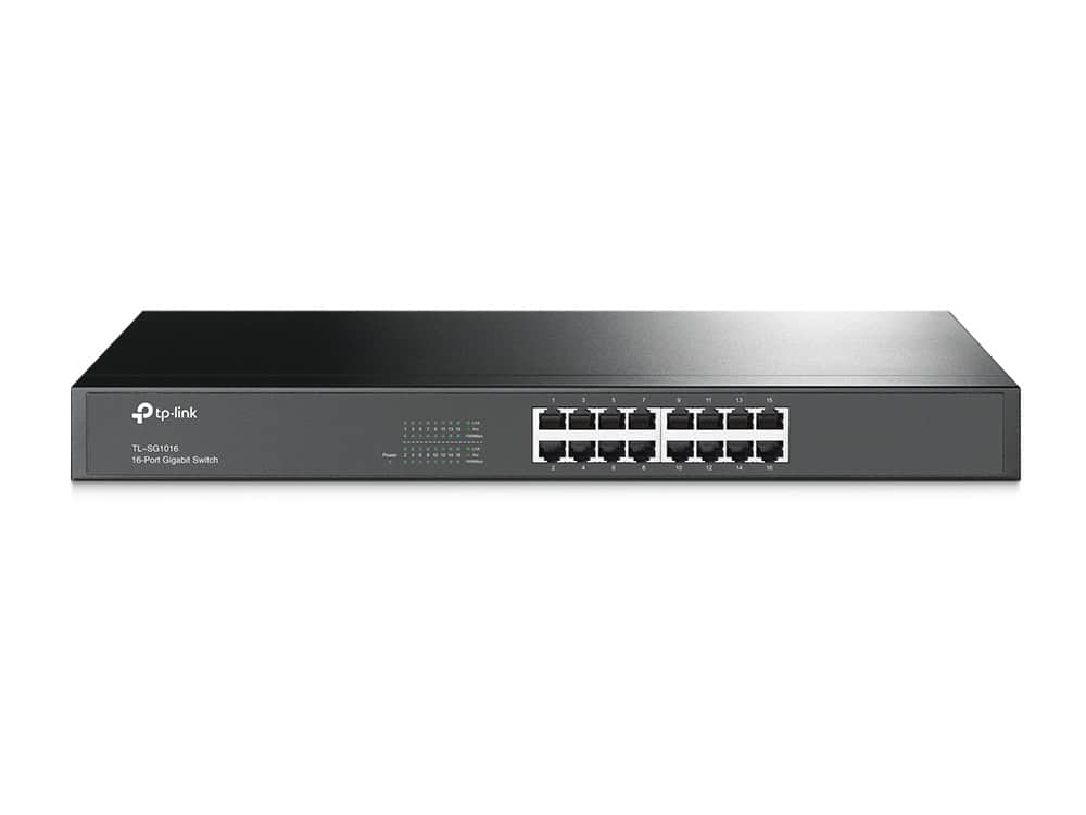 TP-Link TL-SG1016 Unmanaged Gigabit Ethernet (10/100/1000) 1U Zwart (SG1016) thumbnail