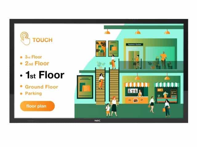 NEC MultiSync M491 Digitale signage flatscreen 124,5 cm (49") LCD 500 cd/m² 4K Ultra HD Zwart Touchscreen (60005080) thumbnail