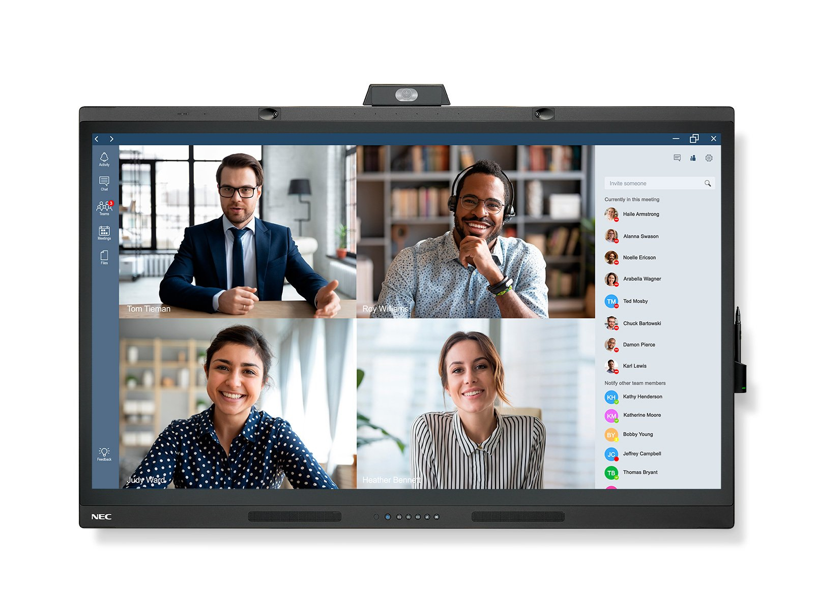 NEC WD551 interactief whiteboard 139,7 cm (55") 3840 x 2160 Pixels Touchscreen (60005140) thumbnail