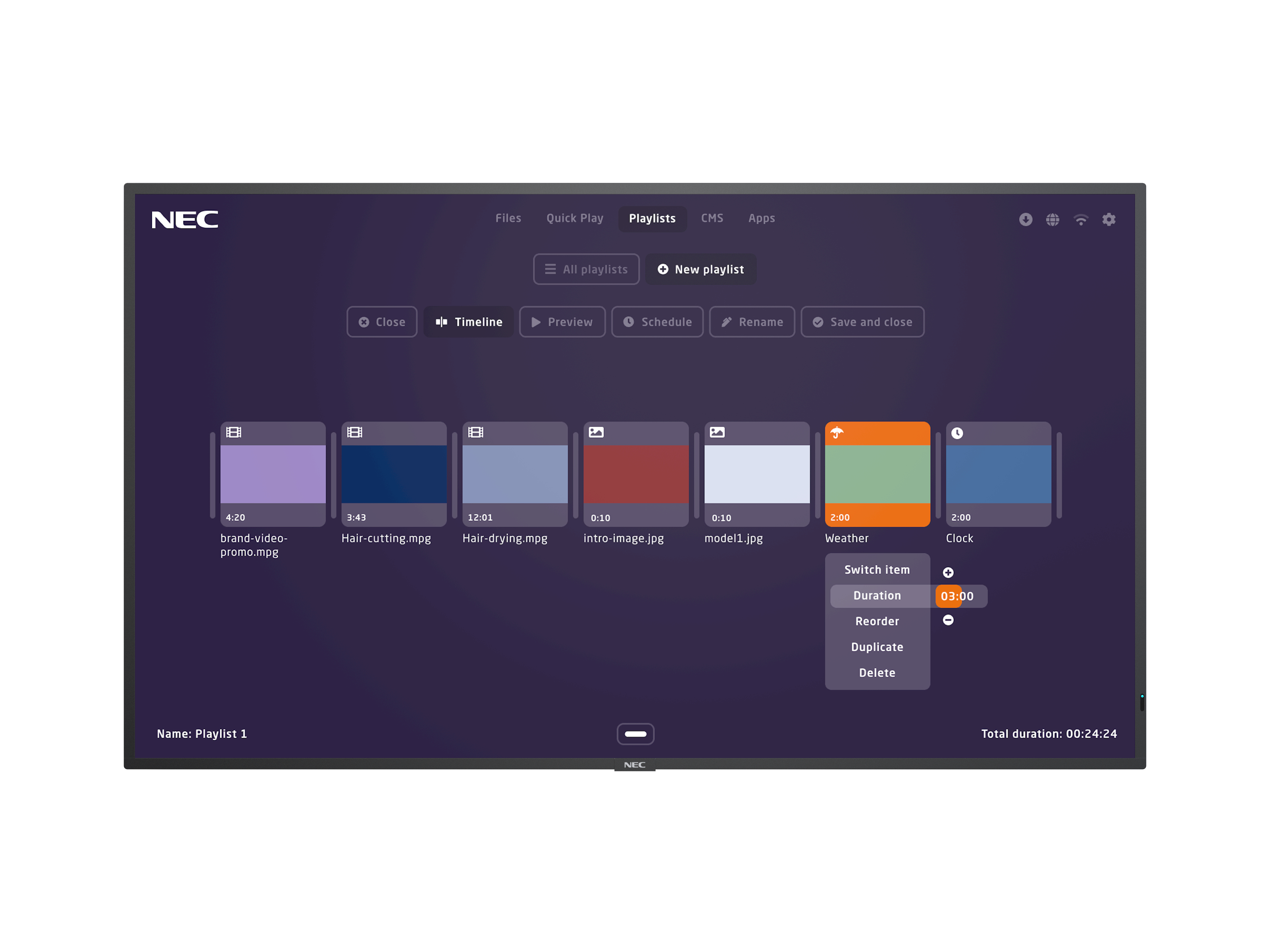 NEC MultiSync M491-MPi4 124,5 cm (49) LCD 500 cd/m² 4K Ultra HD Zwart Type processor 24/7 (60005381) thumbnail