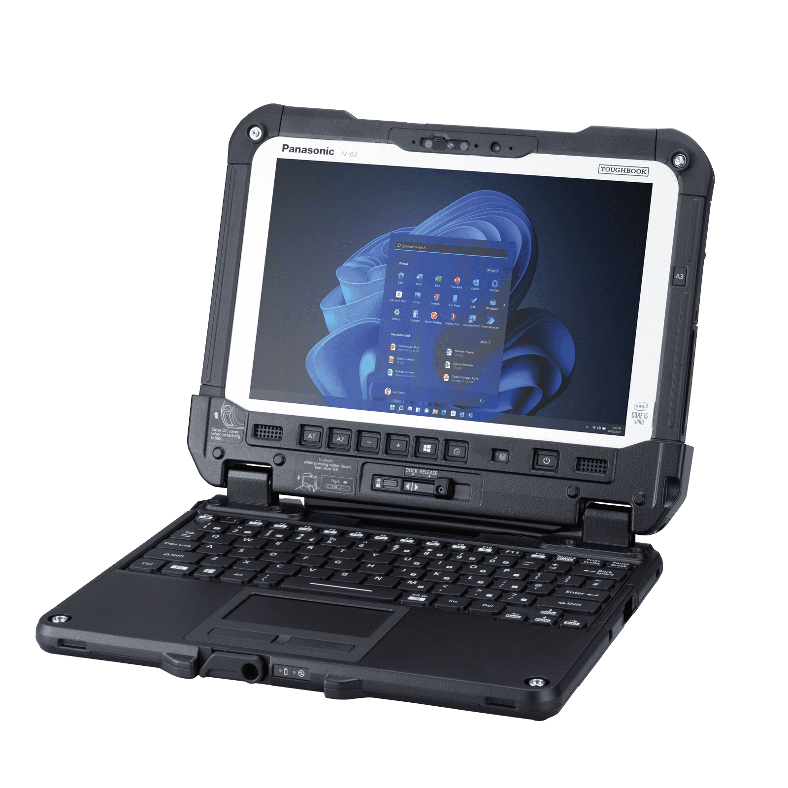 Panasonic TOUGHBOOK G2 mk3, 25,7cm (10,1''), GPS, USB, BT, Ethernet, WLAN, 4G, SSD, Win. 11 Pro, zwart (FZ-G2NZ043B4) thumbnail