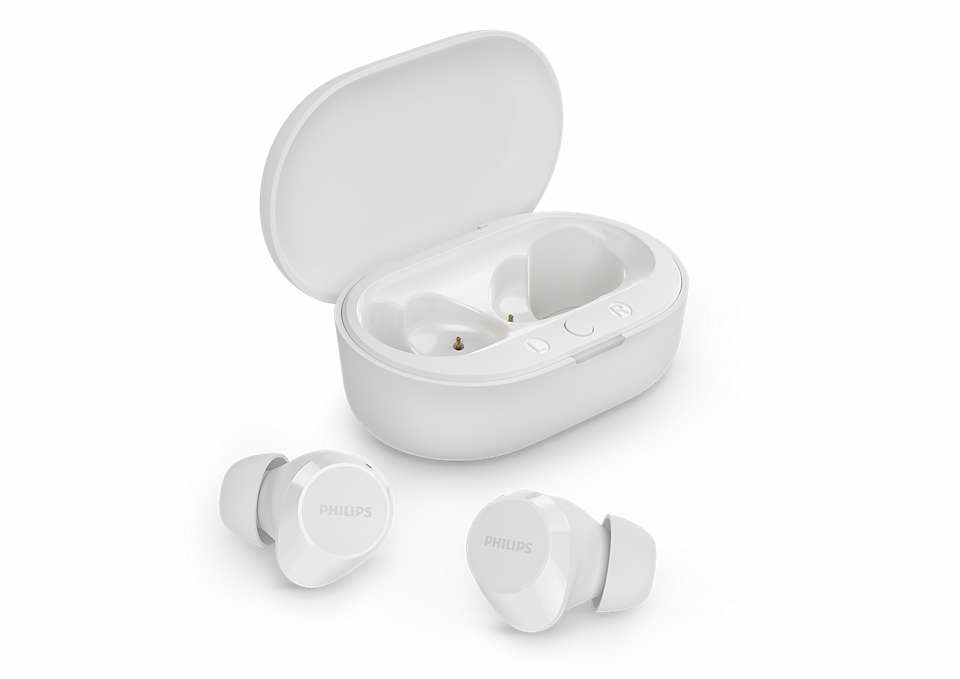 Philips TAT1209WT/00 hoofdtelefoon/headset True Wireless Stereo (TWS) In-ear Oproepen/muziek Bluetooth Wit (TAT1209WT/00) thumbnail