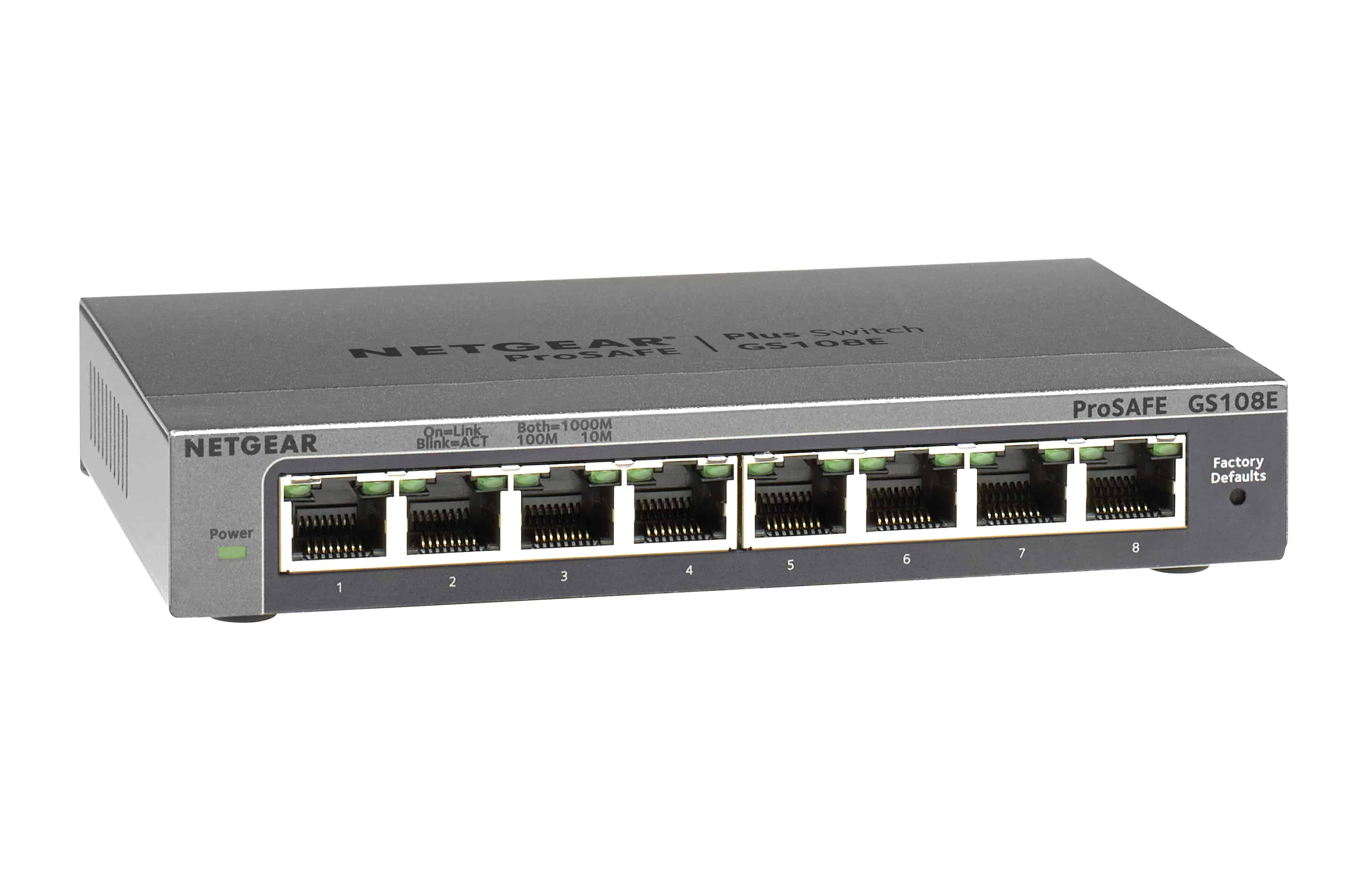 NETGEAR ProSAFE Unmanaged Plus Switch - GS108E - 8 Gigabit Ethernet poorten (GS108E-300PES) thumbnail
