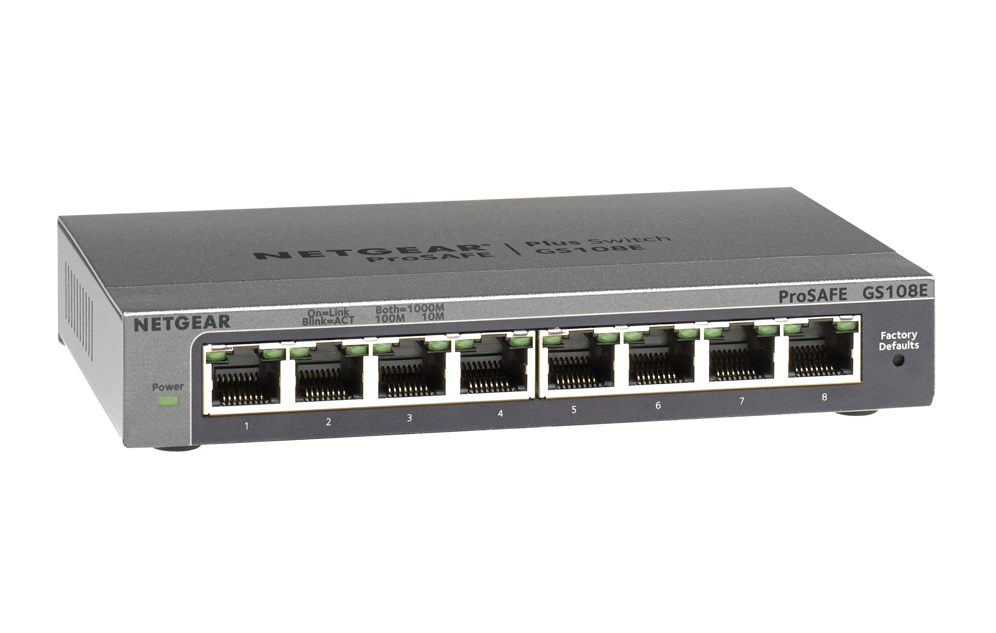 NETGEAR ProSAFE Unmanaged Plus Switch - GS108E - 8 Gigabit Ethernet poorten (GS108E-300PES) thumbnail