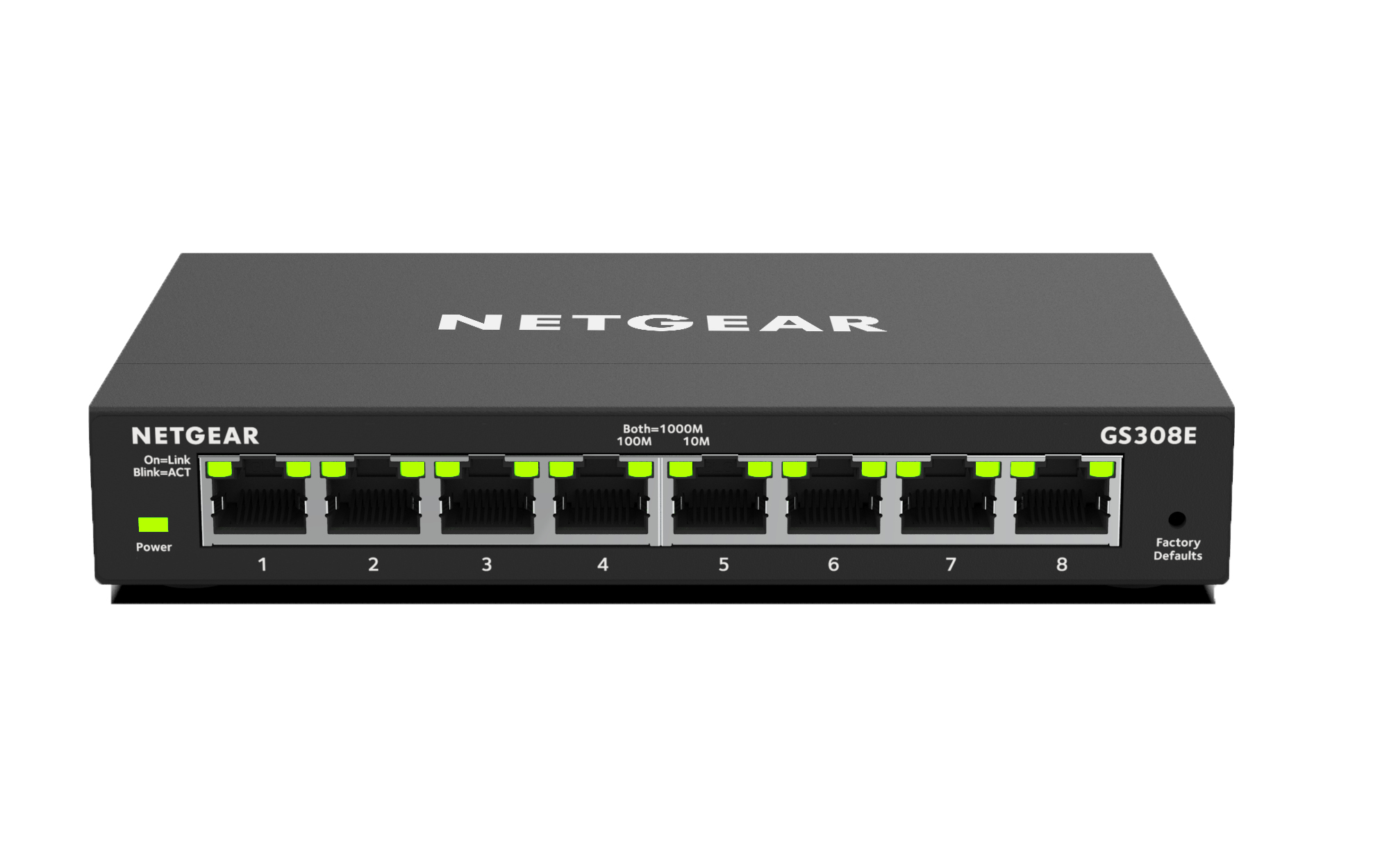 NETGEAR GS308E Managed Gigabit Ethernet (10/100/1000) Zwart (GS308E-100PES) thumbnail