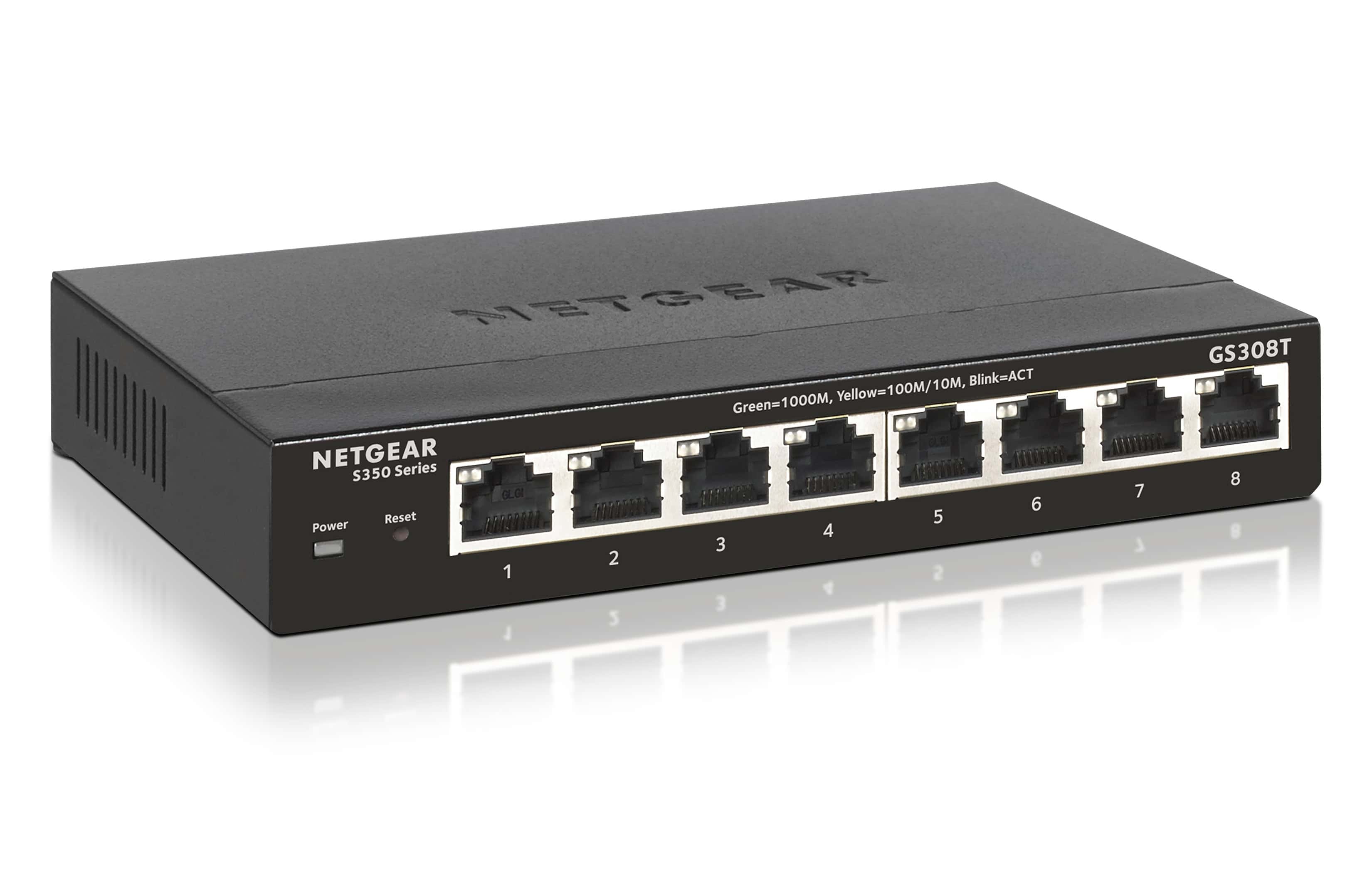NETGEAR GS308T Managed L2 Gigabit Ethernet (10/100/1000) Zwart (GS308T-100PES) thumbnail