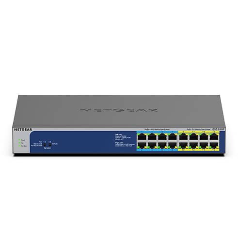 NETGEAR GS516UP Unmanaged Gigabit Ethernet (10/100/1000) Power over Ethernet (PoE) Grijs (GS516UP-100EUS) thumbnail