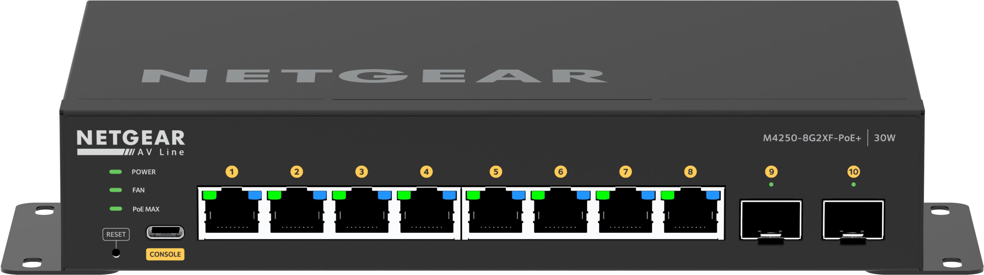 NETGEAR GSM4210PX-100EUS netwerk-switch Managed L2/L3 Gigabit Ethernet (10/100/1000) Power over Ethernet (PoE) Zwart (GSM4210PX-100EUS) thumbnail