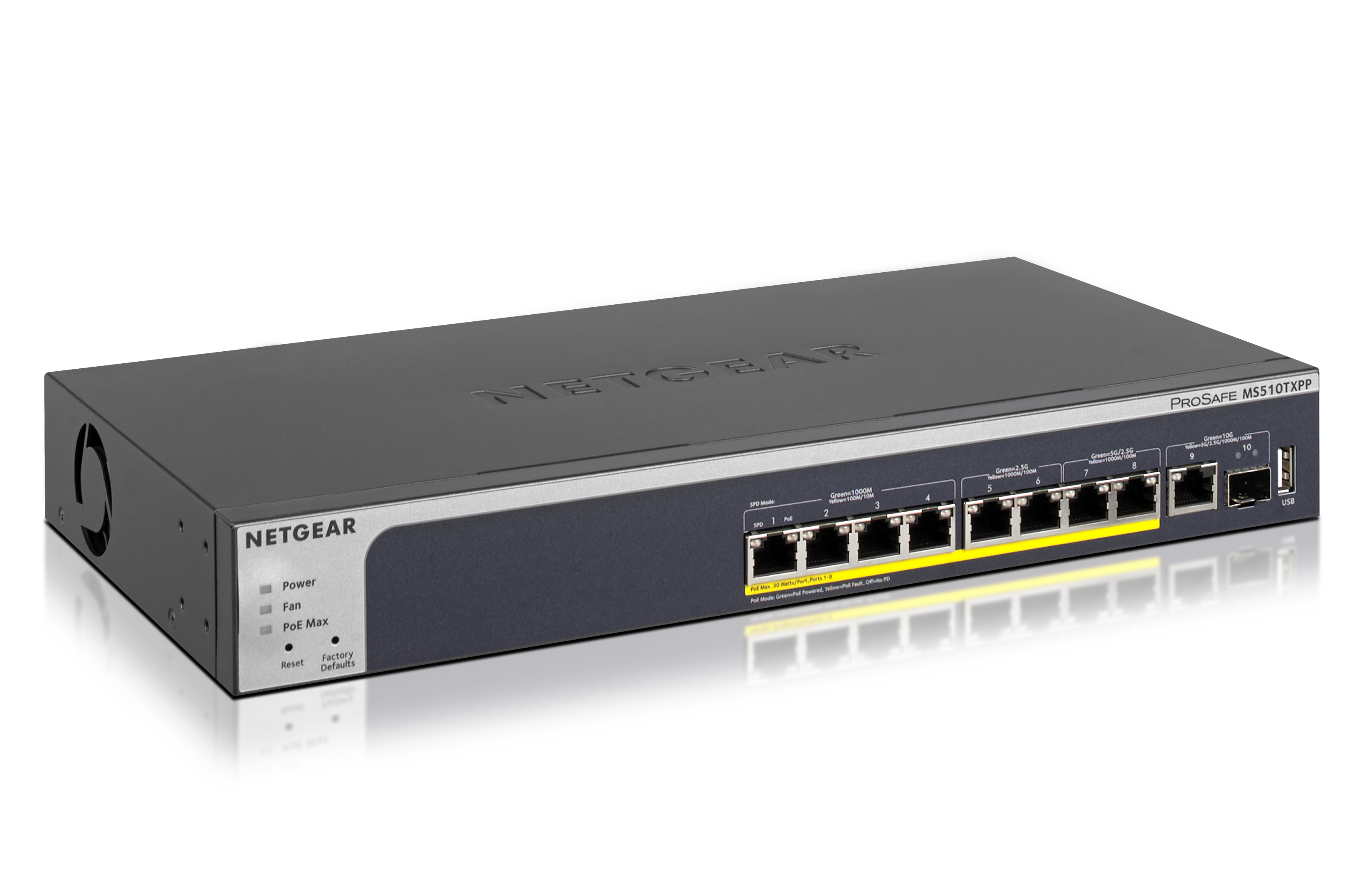 NETGEAR MS510TXPP Managed L2/L3/L4 10G Ethernet (100/1000/10000) Power over Ethernet (PoE) Grijs (MS510TXPP-100EUS) thumbnail