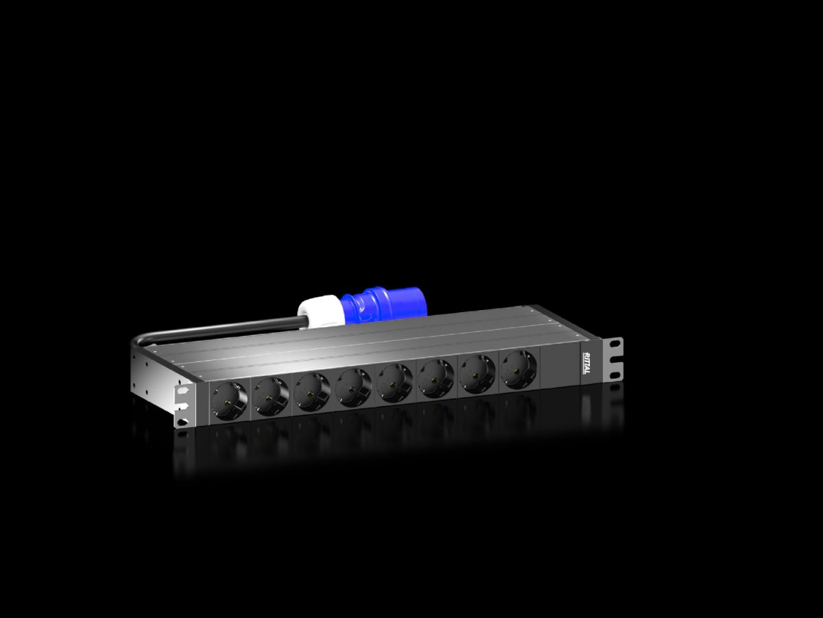 Rittal PDU basic 16A/1P CEE 8xCEE7/3 Schuko (19) (7979103) thumbnail