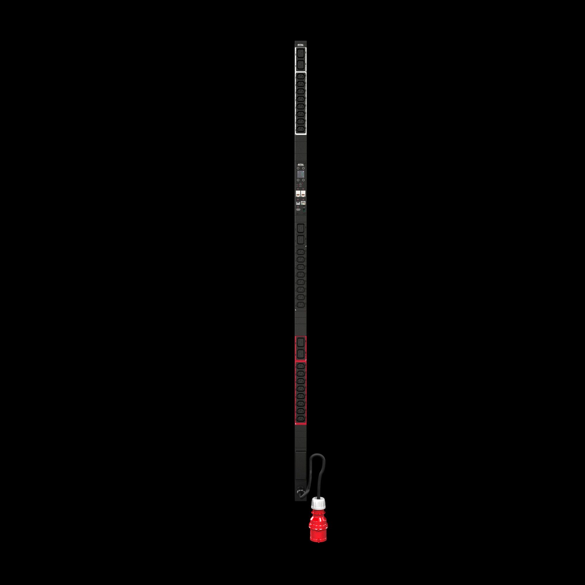 Rittal PDU metered 450x44x144 mm, IEC 60320: 4xC13, 2xC19 (7979204) thumbnail