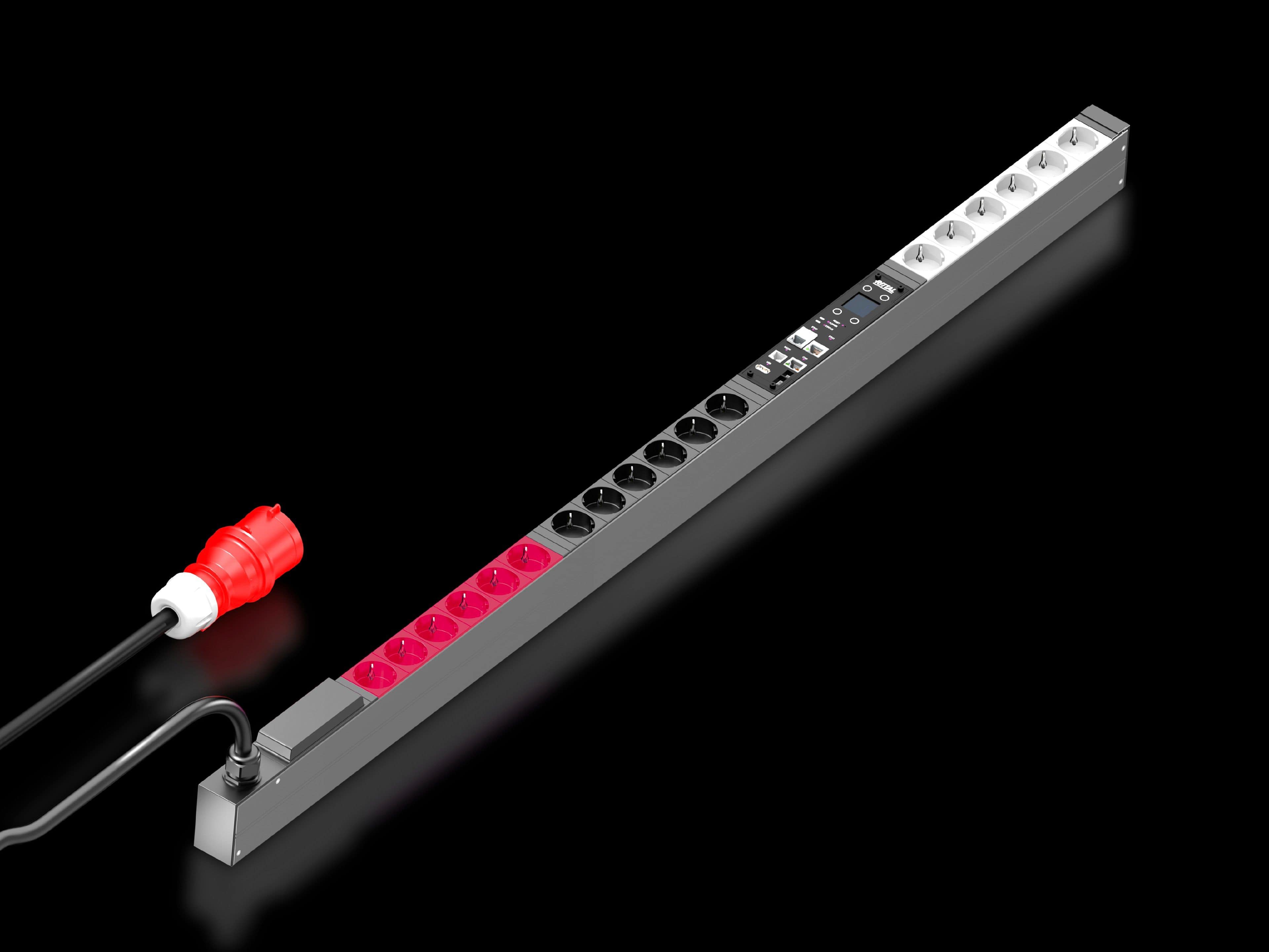 Rittal PDU metered 16A/3P CEE 18 x CEE7/3 Schuko (7979233) thumbnail