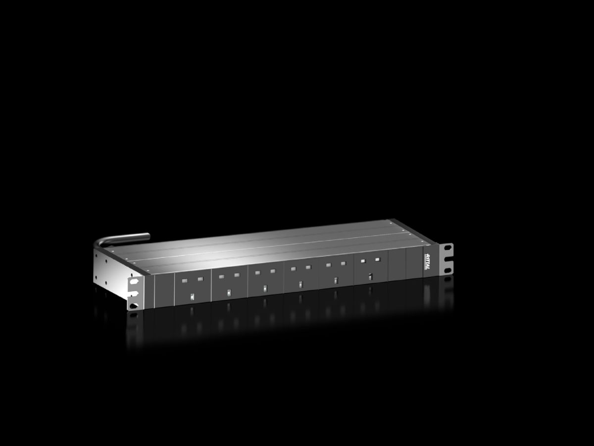 Rittal PDU basic UK 13A/230V, 1~, UK Plug 6x BS1363 (7979801) thumbnail